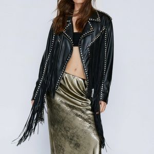 Nasty Gal black faux leather jacket